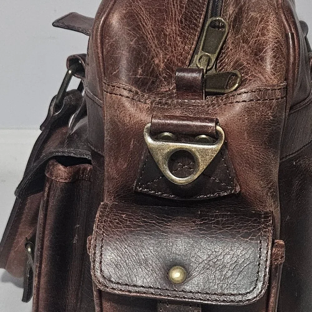 Buffalo Jackson Roosevelt Leather Pilot Bag – Brown – Full-Grain – Gently Used - Picture 6 of 10